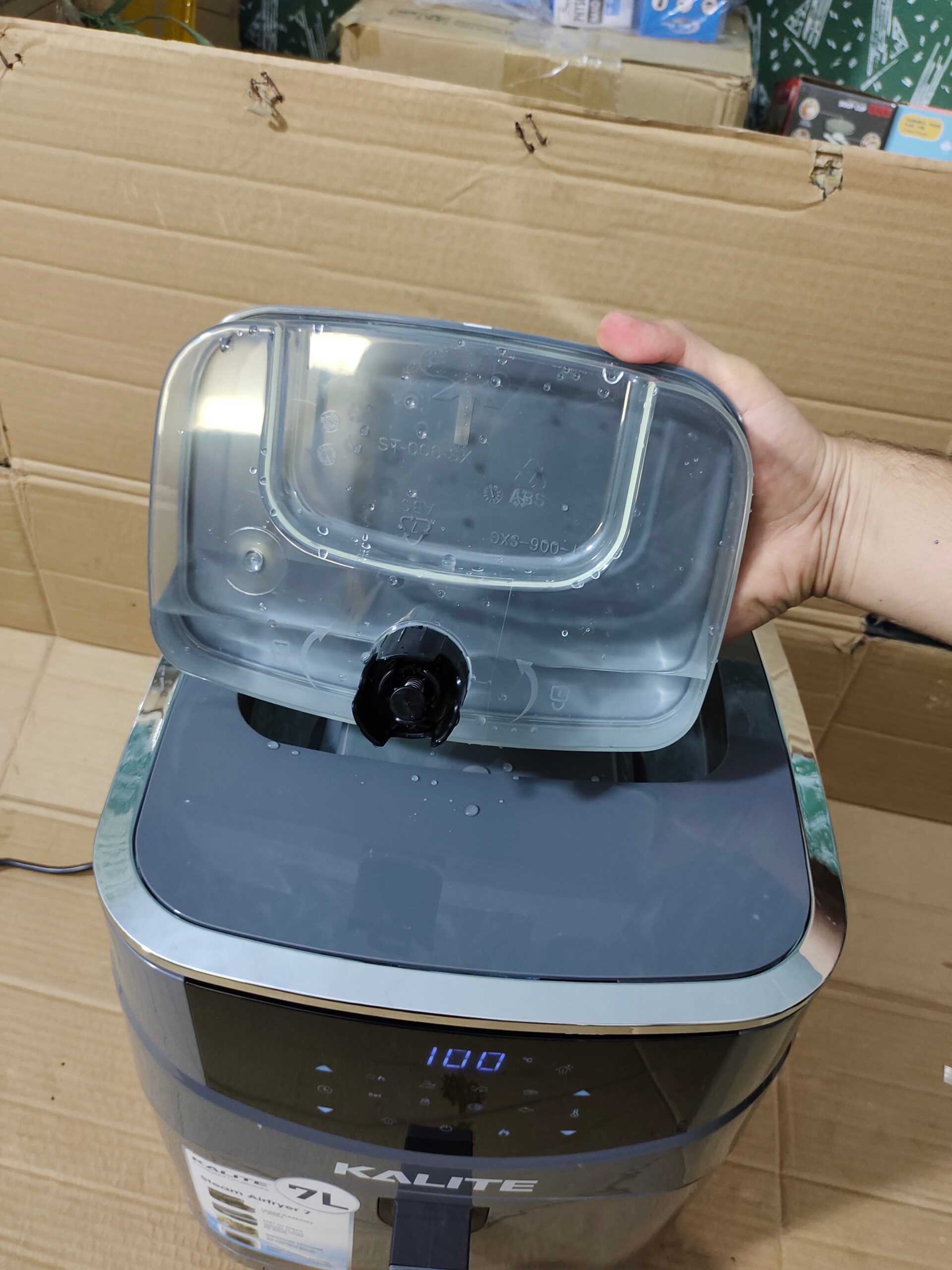 Lot Imported Kalite digital Steam air fryer